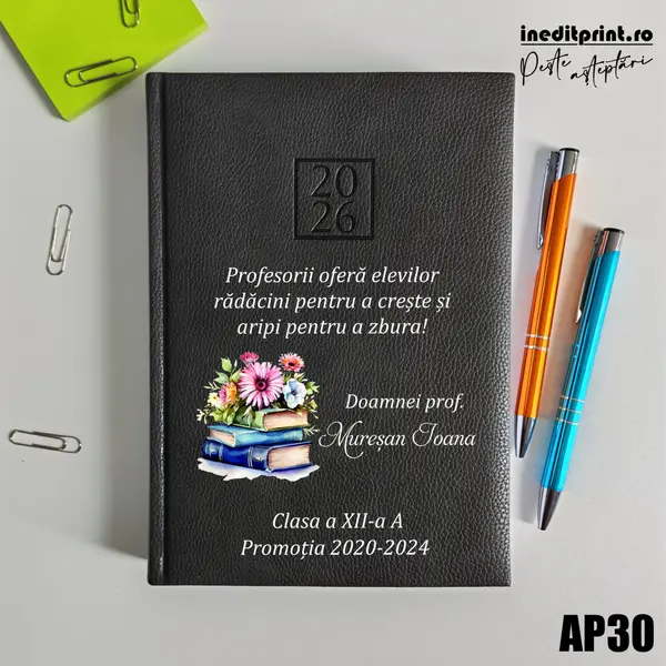 Agenda personalizata 2026 Doamna Profesoara AP30 DELUXE H, Edolo Maro