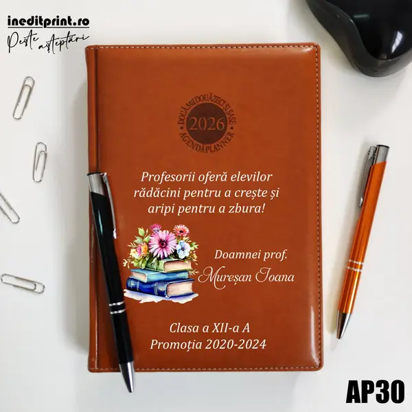 Agenda personalizata 2026 Doamna Profesoara AP30 DELUXE PREMIUM, Amsterdam Maro