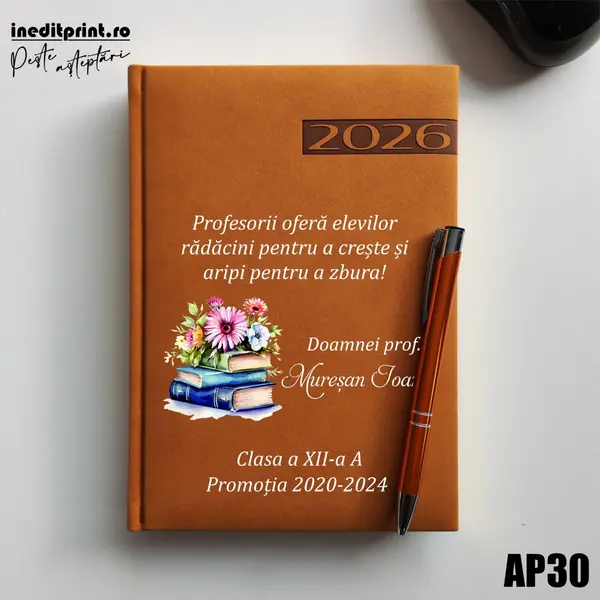 Agenda personalizata 2026 Doamna Profesoara AP30 DELUXE PREMIUM, Teano Maro
