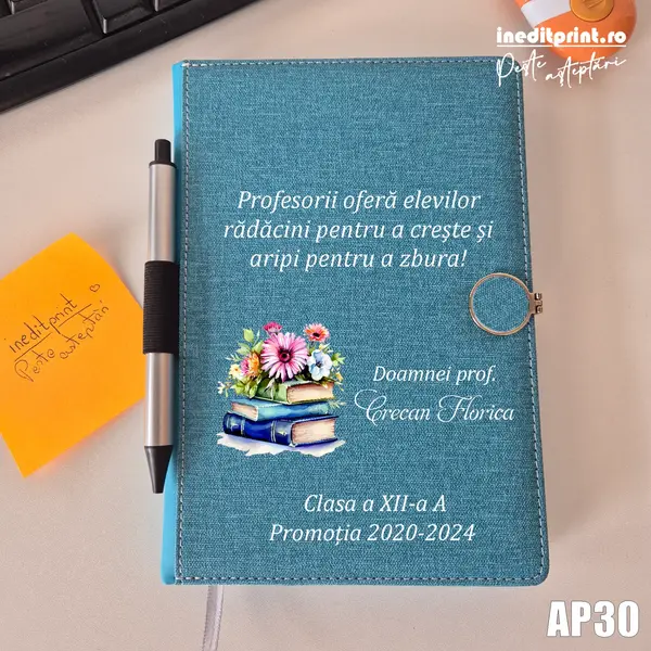 Agenda personalizata 2026 Doamna Profesoara AP30 NEDATATA AD, TURCOAZ CP