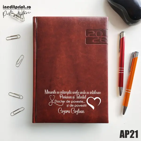 Agenda personalizata 2026 Doctor de poveste AP21 DELUXE PREMIUM, Narni Maro