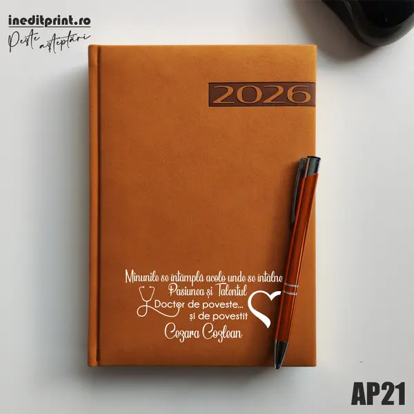 Agenda personalizata 2026 Doctor de poveste AP21 DELUXE PREMIUM, Teano Maro