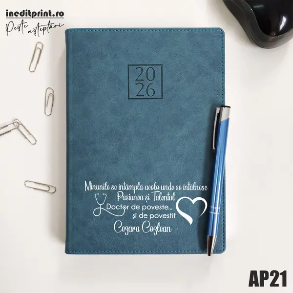 Agenda personalizata 2026 Doctor de poveste AP21 DELUXE PREMIUM, Chianti Verde Cyprus