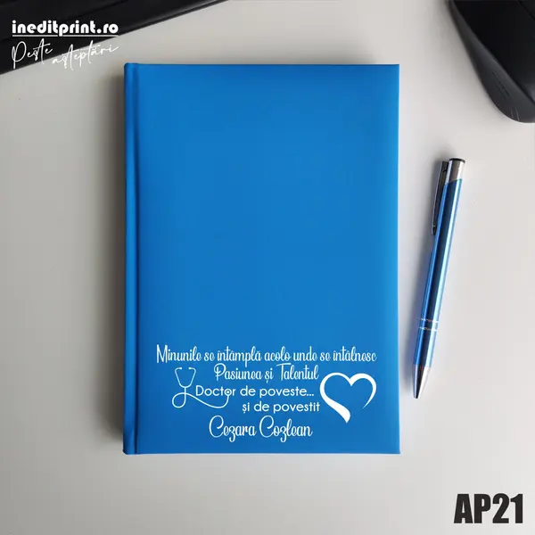 Agenda personalizata 2026 Doctor de poveste AP21 NEDATATA RT, Bleu