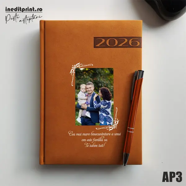 Agenda personalizata 2026 Foto + Text AP3 DELUXE PREMIUM, Teano Maro