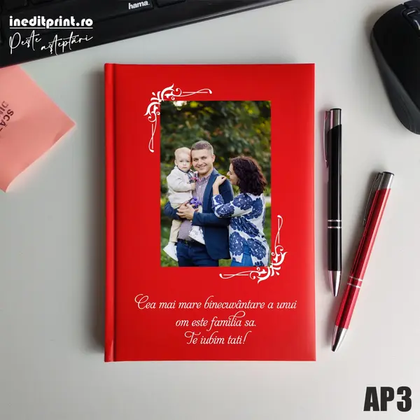 Agenda personalizata 2026 Foto + Text AP3 NEDATATA RT, Rosu