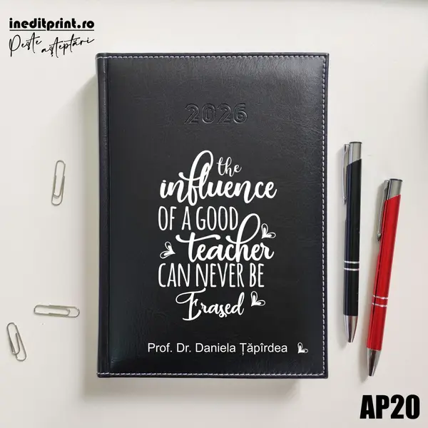 Agenda personalizata 2026 Good Teacher AP20 DELUXE H, Corinaldo Negru