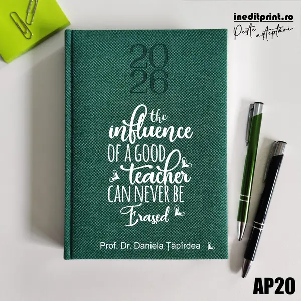 Agenda personalizata 2026 Good Teacher AP20 DELUXE PREMIUM, Bard Verde