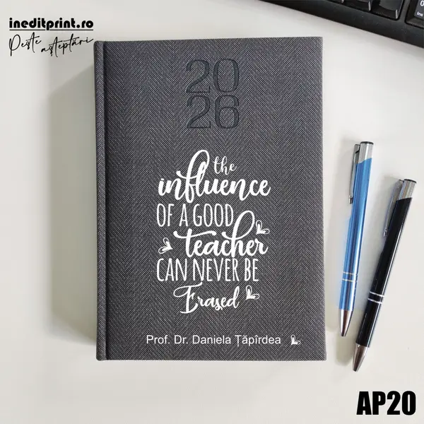 Agenda personalizata 2026 Good Teacher AP20 DELUXE PREMIUM, Bard Gri