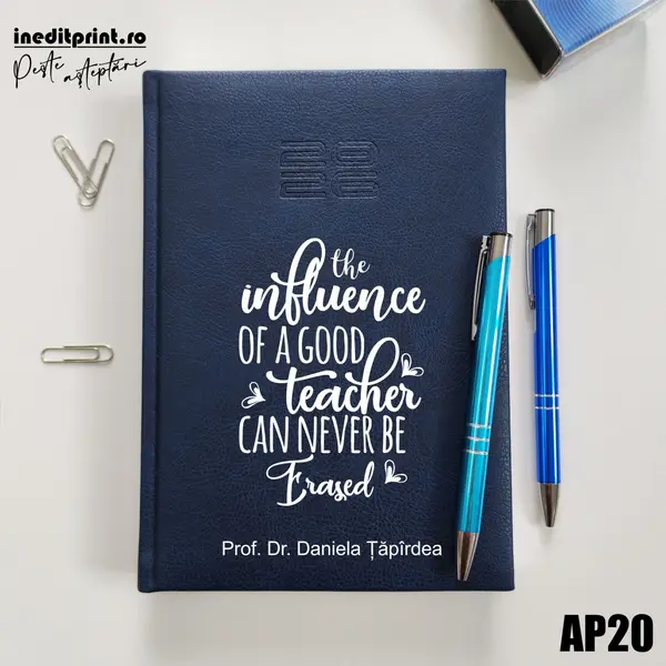 Agenda personalizata 2026 Good Teacher AP20 DELUXE PREMIUM, Chiavenna Albastru