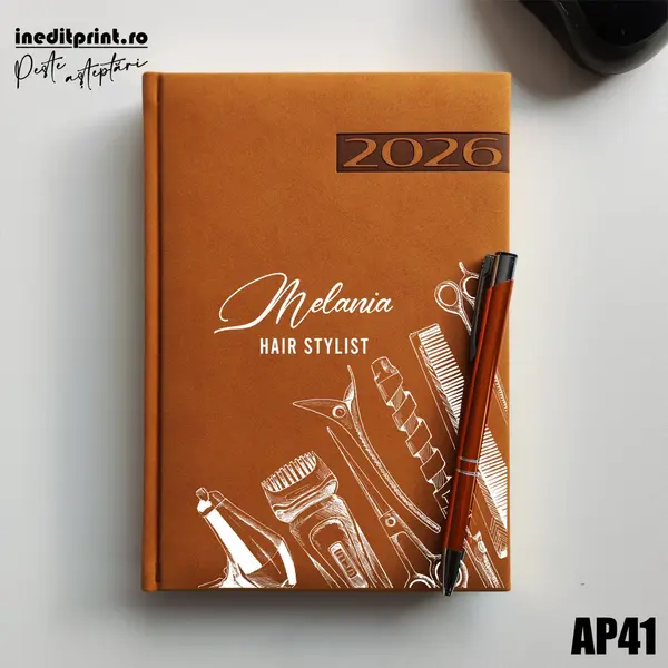 Agenda personalizata 2026 Hair Stylist AP41 DELUXE PREMIUM, Amsterdam Maro
