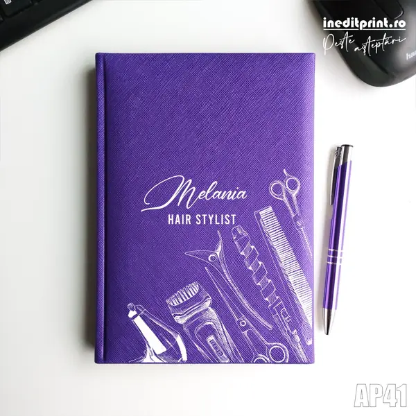 Agenda personalizata 2026 Hair Stylist AP41 NEDATATA RT, Mov-Adria