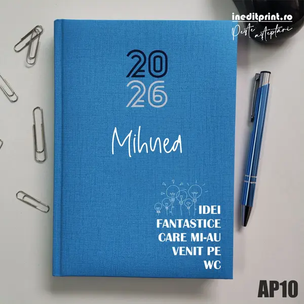 Agenda personalizata 2026 Idei noi AP10 Datata C, Turcoaz