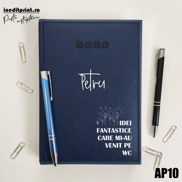 Agenda personalizata 2026 Idei noi AP10 DELUXE PREMIUM, Alghero Albastru