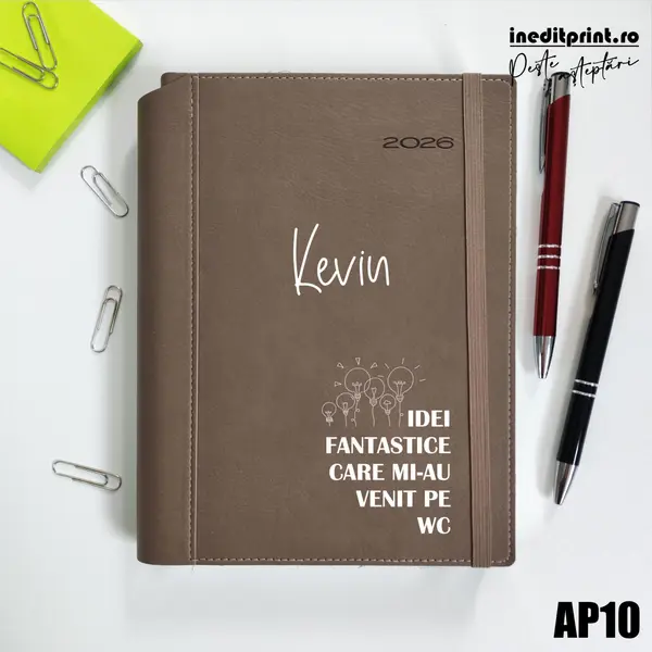 Agenda personalizata 2026 Idei noi AP10 DELUXE PREMIUM, Borneo Bej
