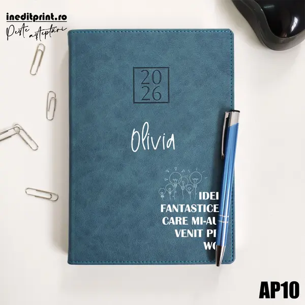 Agenda personalizata 2026 Idei noi AP10 DELUXE PREMIUM, Chianti Verde Cyprus
