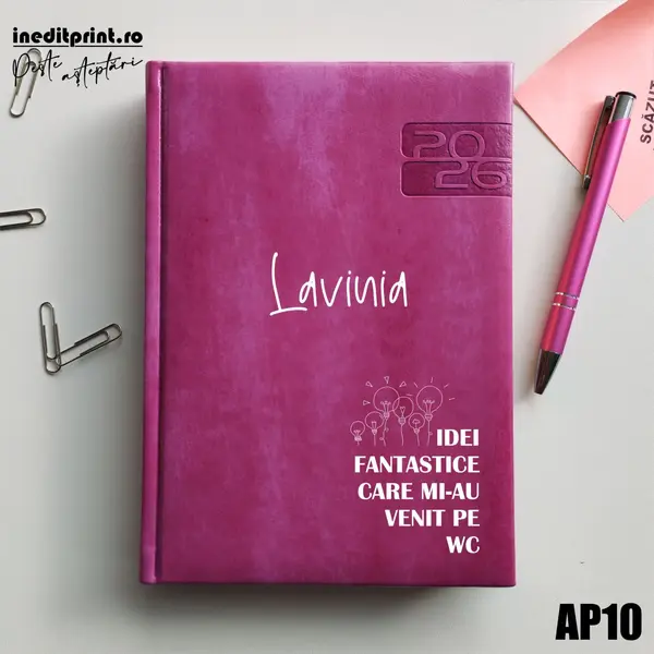 Agenda personalizata 2026 Idei noi AP10 DELUXE PREMIUM, Narni Purpuriu