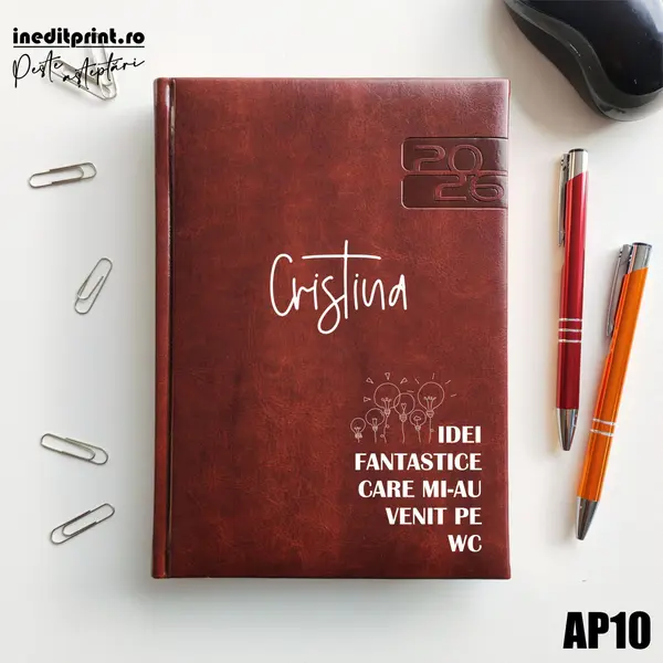Agenda personalizata 2026 Idei noi AP10 DELUXE PREMIUM, Narni Maro