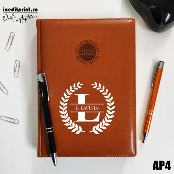 Agenda personalizata 2026 Initiala + Nume - AP4 DELUXE PREMIUM, Amsterdam Maro