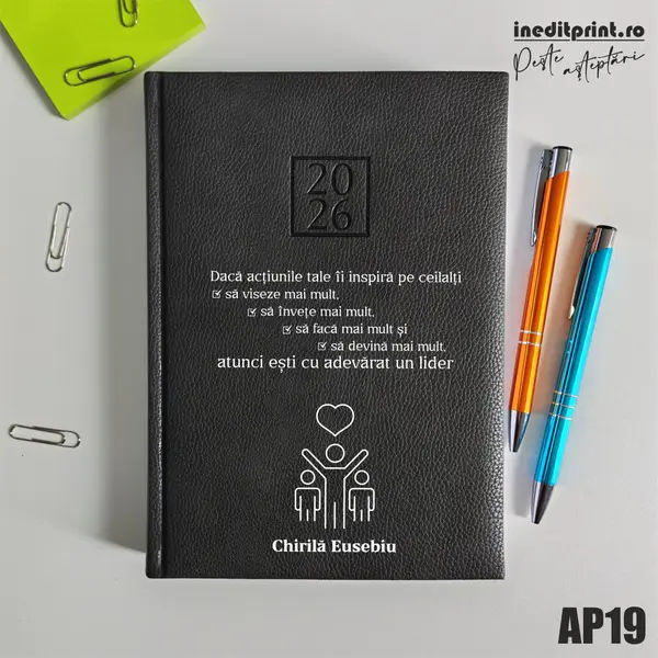 Agenda personalizata 2026 Lider adevarat AP19 DELUXE H, Edolo Maro