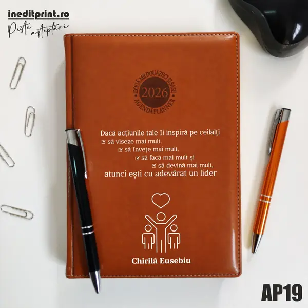 Agenda personalizata 2026 Lider adevarat AP19 DELUXE PREMIUM, Amsterdam Maro