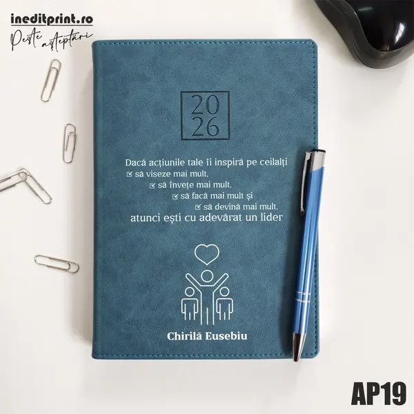 Agenda personalizata 2026 Lider adevarat AP19 DELUXE PREMIUM, Chianti Verde Cyprus