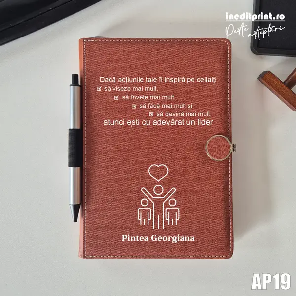 Agenda personalizata 2026 Lider adevarat AP19 NEDATATA AD, Maro CP