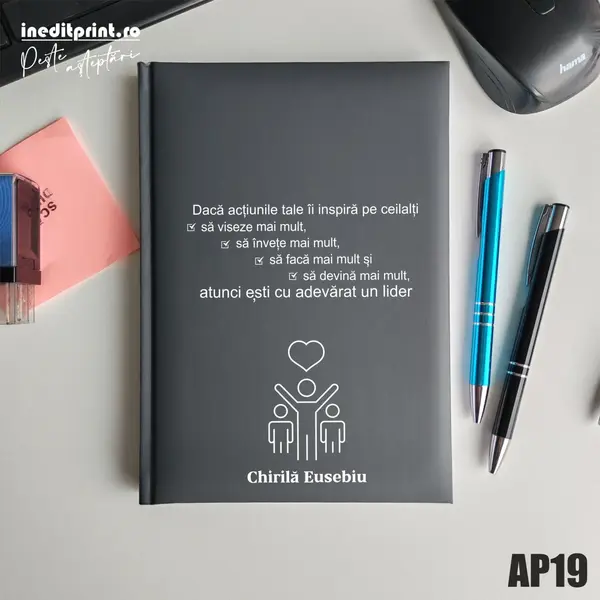 Agenda personalizata 2026 Lider adevarat AP19 NEDATATA RT, Gri