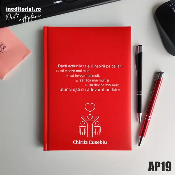 Agenda personalizata 2026 Lider adevarat AP19 NEDATATA RT, Rosu