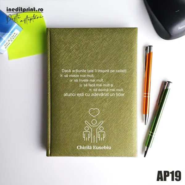 Agenda personalizata 2026 Lider adevarat AP19 NEDATATA RT, Verde-Adria