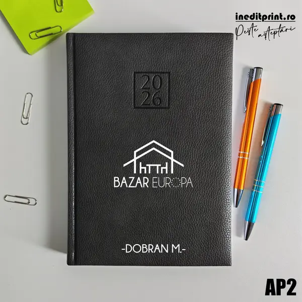 Agenda personalizata 2026 Logo + Nume AP2 DELUXE H, Edolo Maro