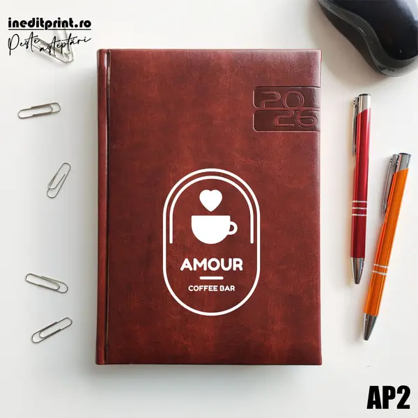 Agenda personalizata 2026 Logo + Nume AP2 DELUXE PREMIUM, Narni Maro