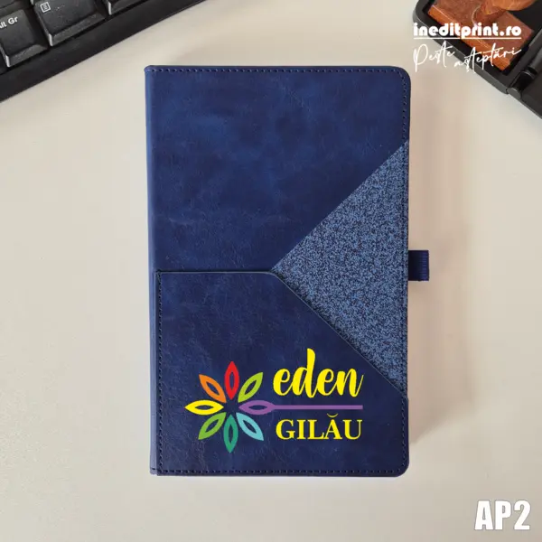 Agenda personalizata 2026 Logo + Nume AP2 NEDATATA AD, ALBASTRU X-LINE