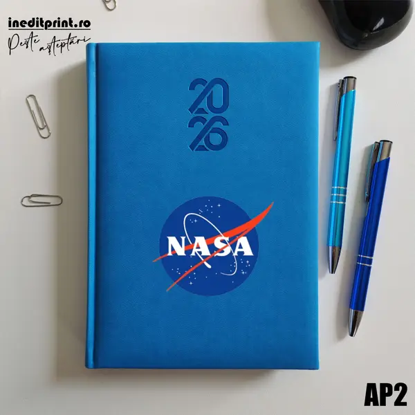 Agenda personalizata 2026 Logo + Nume AP2 STANDARD HT2, ALBASTRU DESCHIS