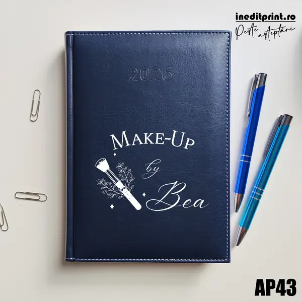 Agenda personalizata 2026 Make-Up AP43 DELUXE H, Corinaldo Albastru