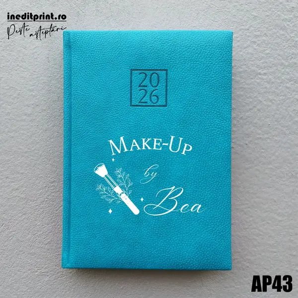 Agenda personalizata 2026 Make-Up AP43 DELUXE H, Edolo Turcoaz