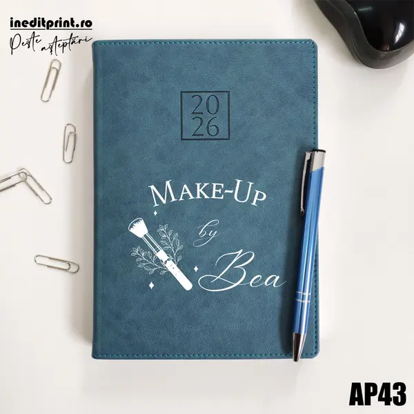 Agenda personalizata 2026 Make-Up AP43 DELUXE PREMIUM, Chianti Verde Cyprus