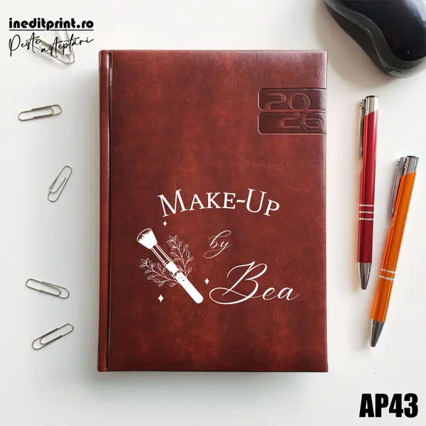 Agenda personalizata 2026 Make-Up AP43 DELUXE PREMIUM, Narni Maro