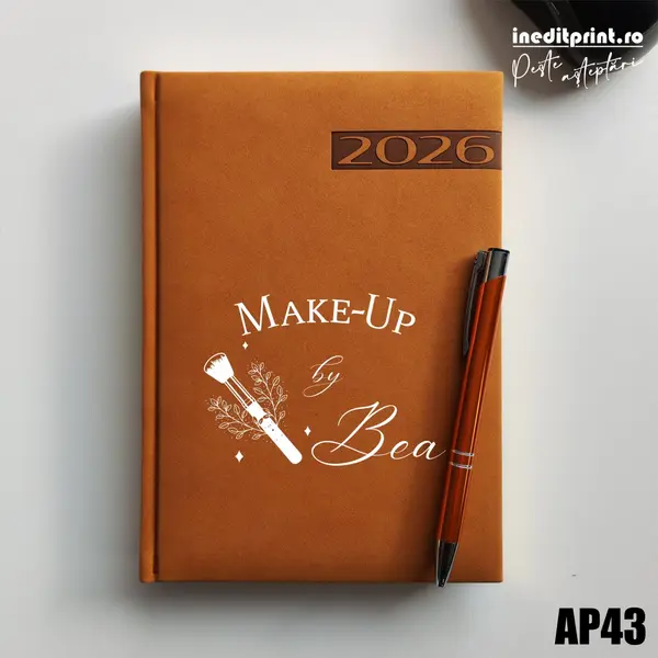 Agenda personalizata 2026 Make-Up AP43 DELUXE PREMIUM, Teano Maro