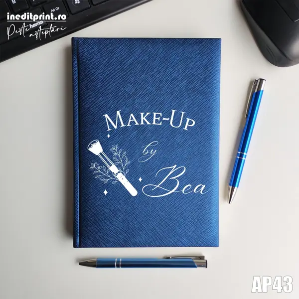 Agenda personalizata 2026 Make-Up AP43 NEDATATA RT, Albastru-Adria