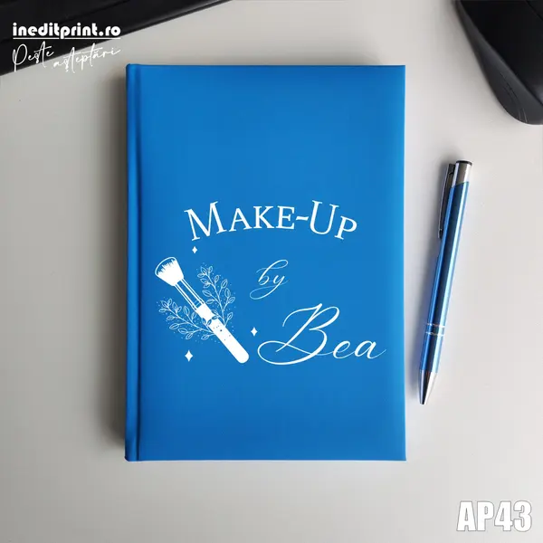 Agenda personalizata 2026 Make-Up AP43 NEDATATA RT, Bleu