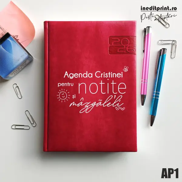 Agenda personalizata 2026 mazgaleli - AP1 DELUXE PREMIUM, Narni Fucsia