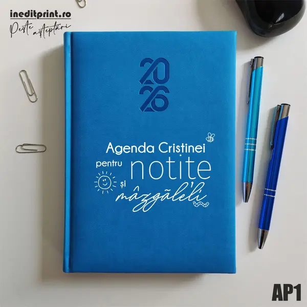 Agenda personalizata 2026 mazgaleli - AP1 STANDARD HT2, ALBASTRU DESCHIS