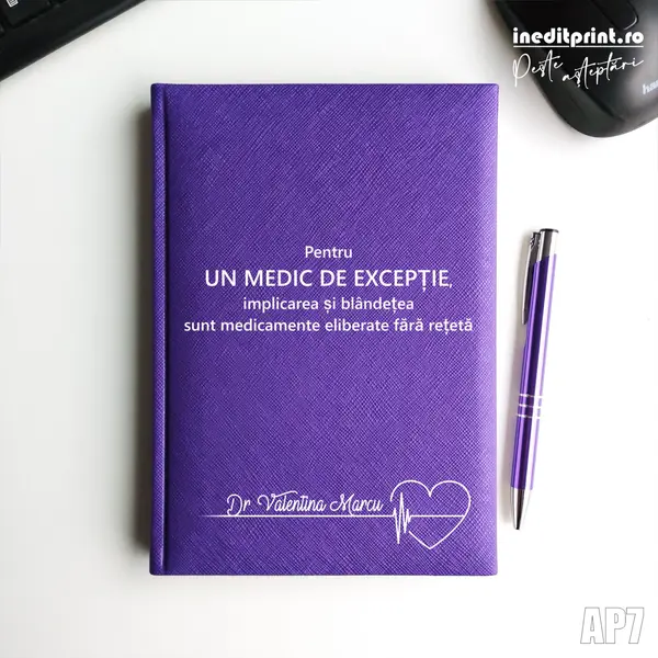 Agenda personalizata 2026 Medic de exceptie AP7 NEDATATA RT, Mov-Adria