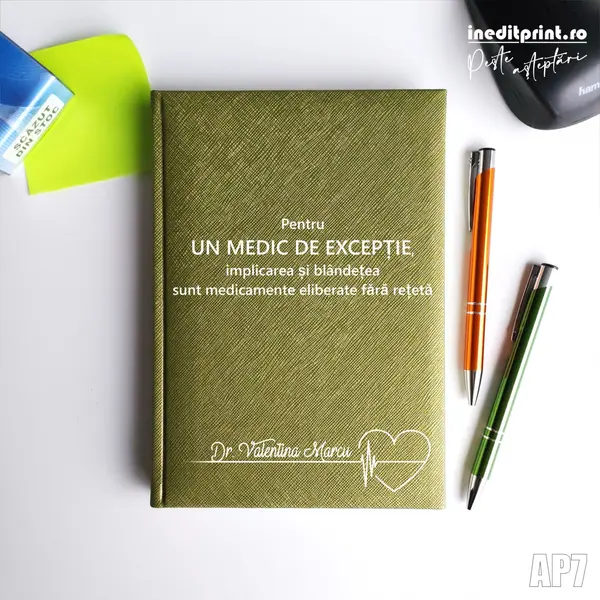 Agenda personalizata 2026 Medic de exceptie AP7 NEDATATA RT, Verde-Adria