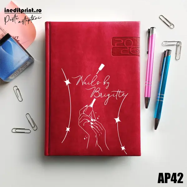 Agenda personalizata 2026 Nails By AP42 DELUXE PREMIUM, Narni Fucsia
