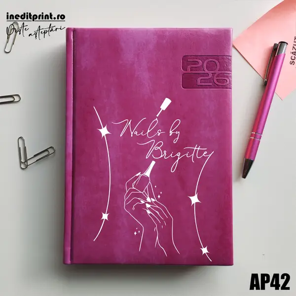 Agenda personalizata 2026 Nails By AP42 DELUXE PREMIUM, Narni Purpuriu