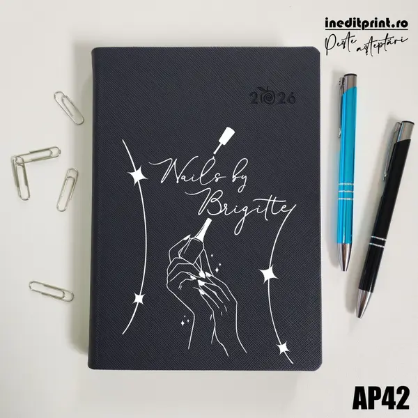 Agenda personalizata 2026 Nails By AP42 DELUXE PREMIUM, Ortisei Albastru