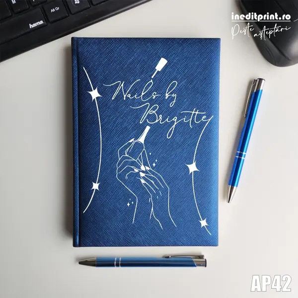 Agenda personalizata 2026 Nails By AP42 NEDATATA RT, Albastru-Adria