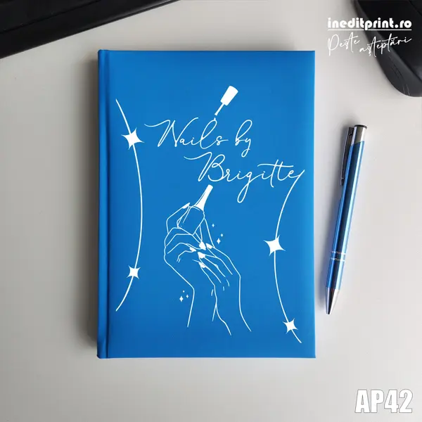 Agenda personalizata 2026 Nails By AP42 NEDATATA RT, Bleu